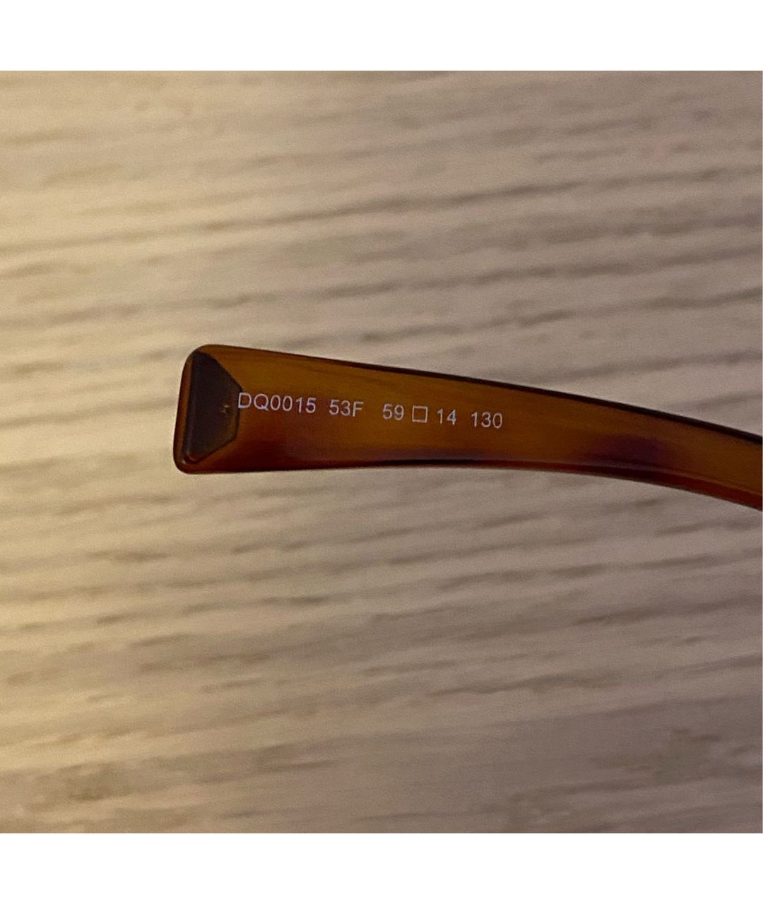 DSQUARED2 Коричневые пластиковые солнцезащитные очки, фото 7
