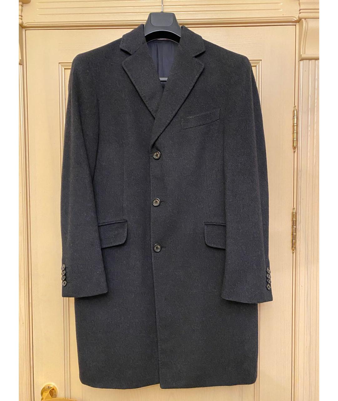 PAL ZILERI Антрацитовое кашемировое пальто, фото 9