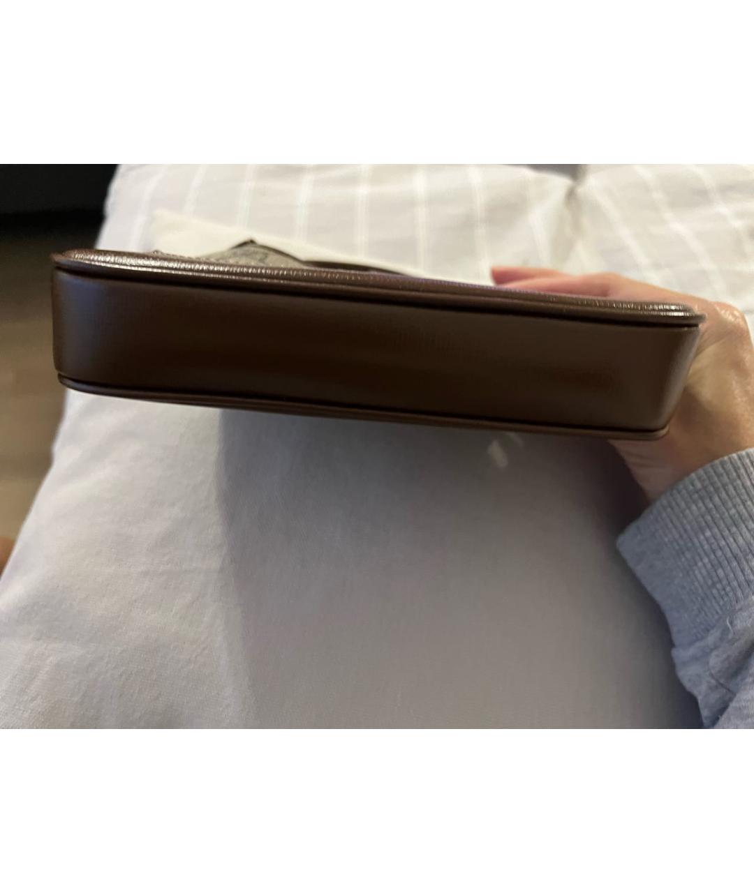 GUCCI Бежевая кожаная сумка с короткими ручками, фото 3