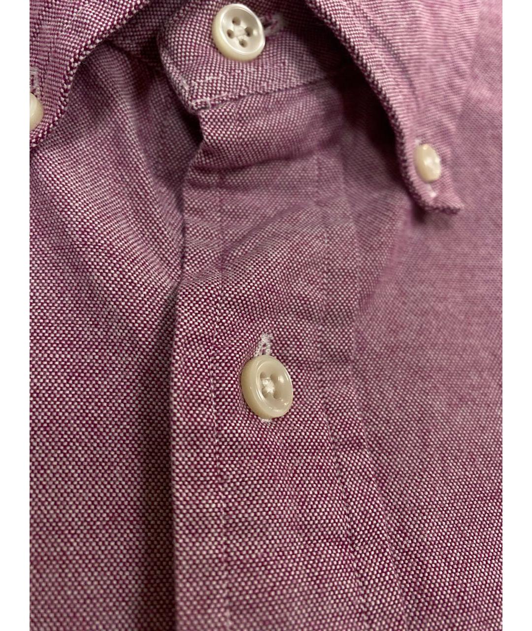 RALPH LAUREN Розовая хлопко-полиэстеровая классическая рубашка, фото 5