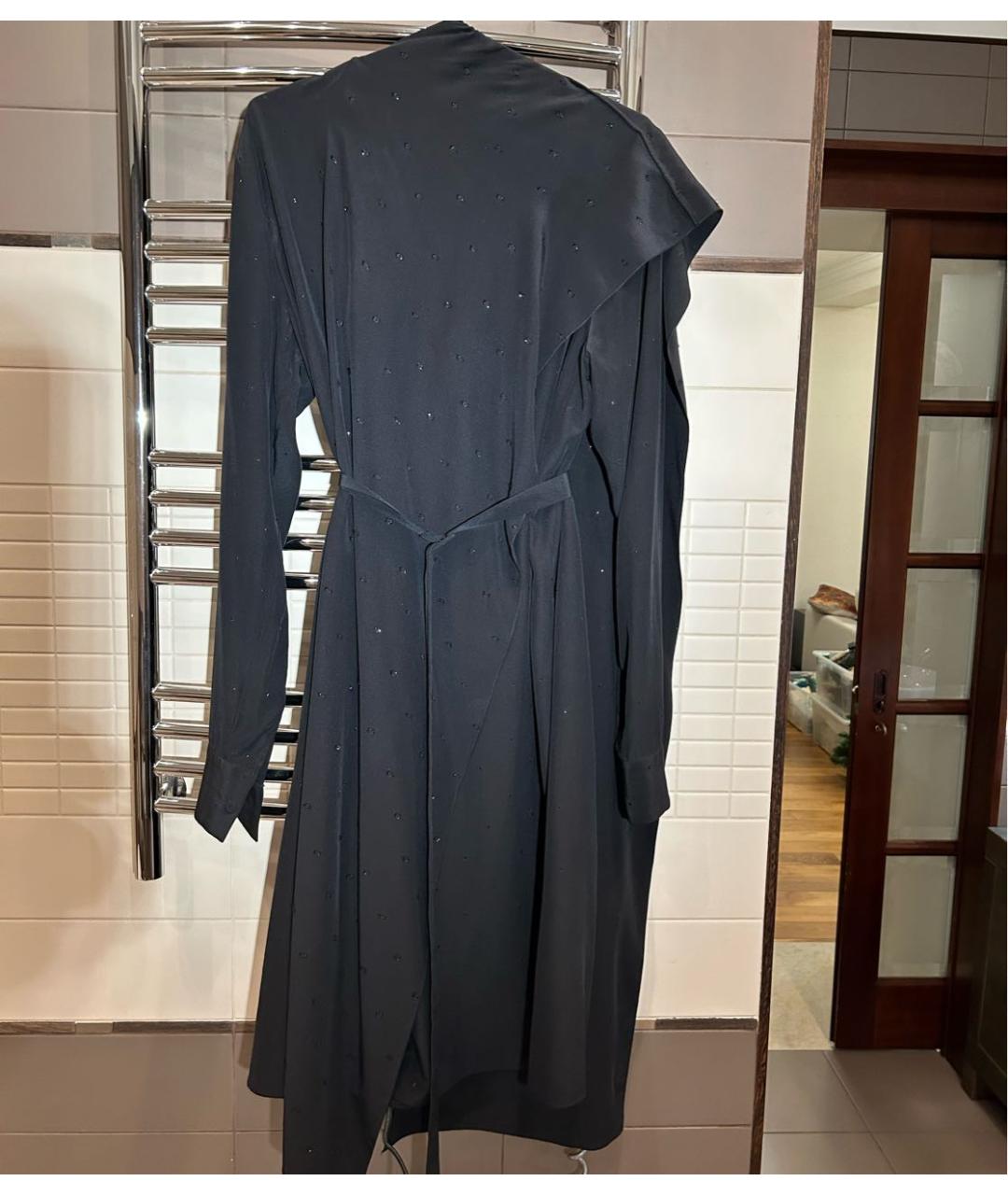 BOTTEGA VENETA Черное шелковое вечернее платье, фото 5