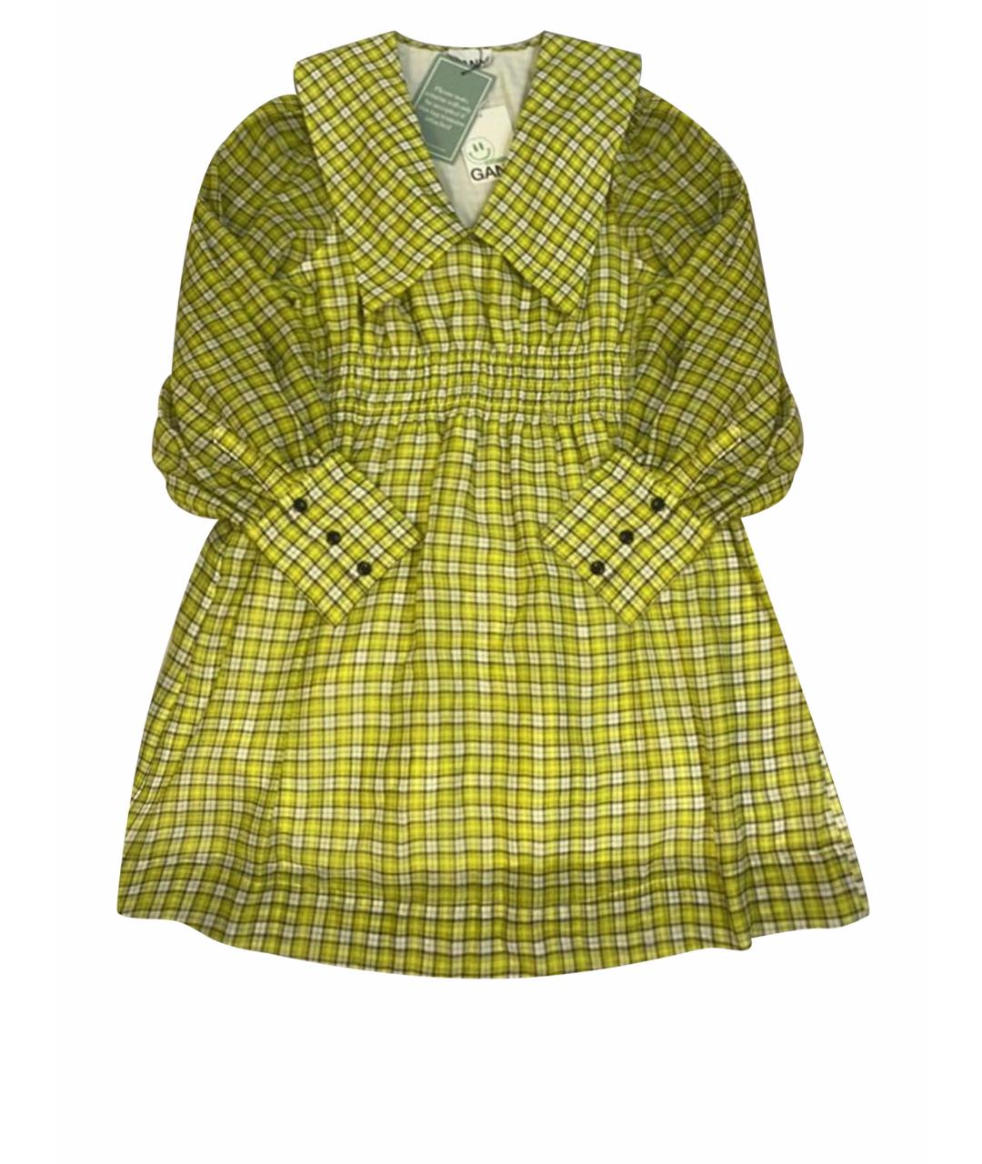 GANNI Мульти полиэстеровое повседневное платье, фото 8