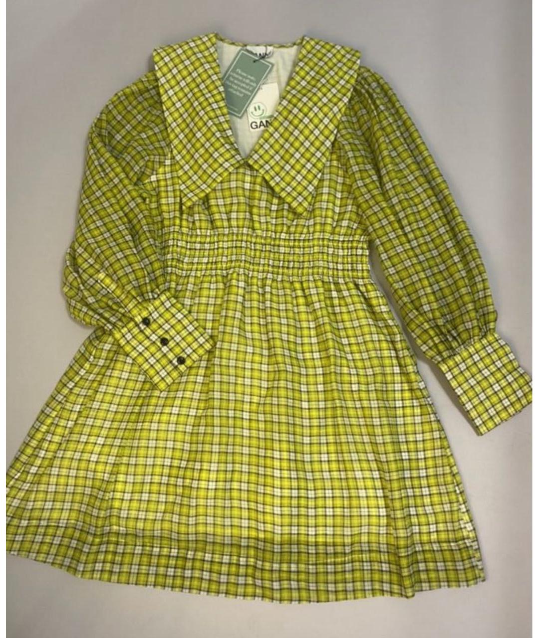 GANNI Мульти полиэстеровое повседневное платье, фото 3