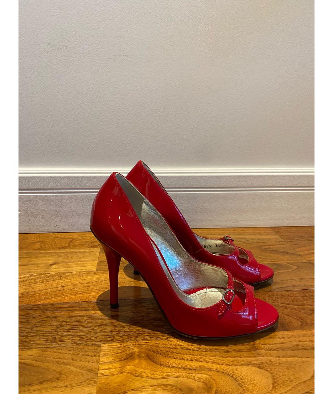 DOLCE & GABBANA VINTAGE Красные туфли из лакированной кожи, фото 8