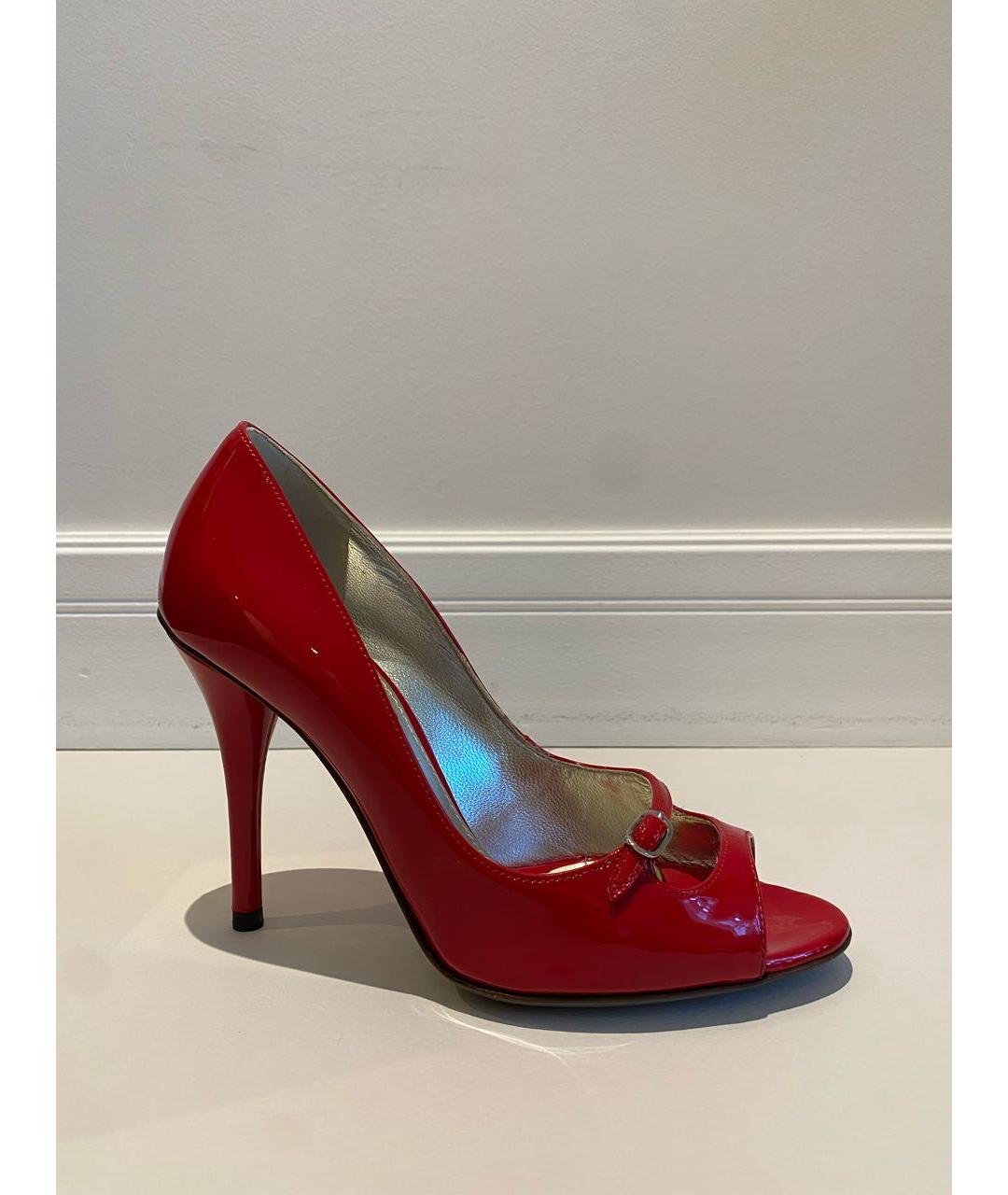 DOLCE & GABBANA VINTAGE Красные туфли из лакированной кожи, фото 9
