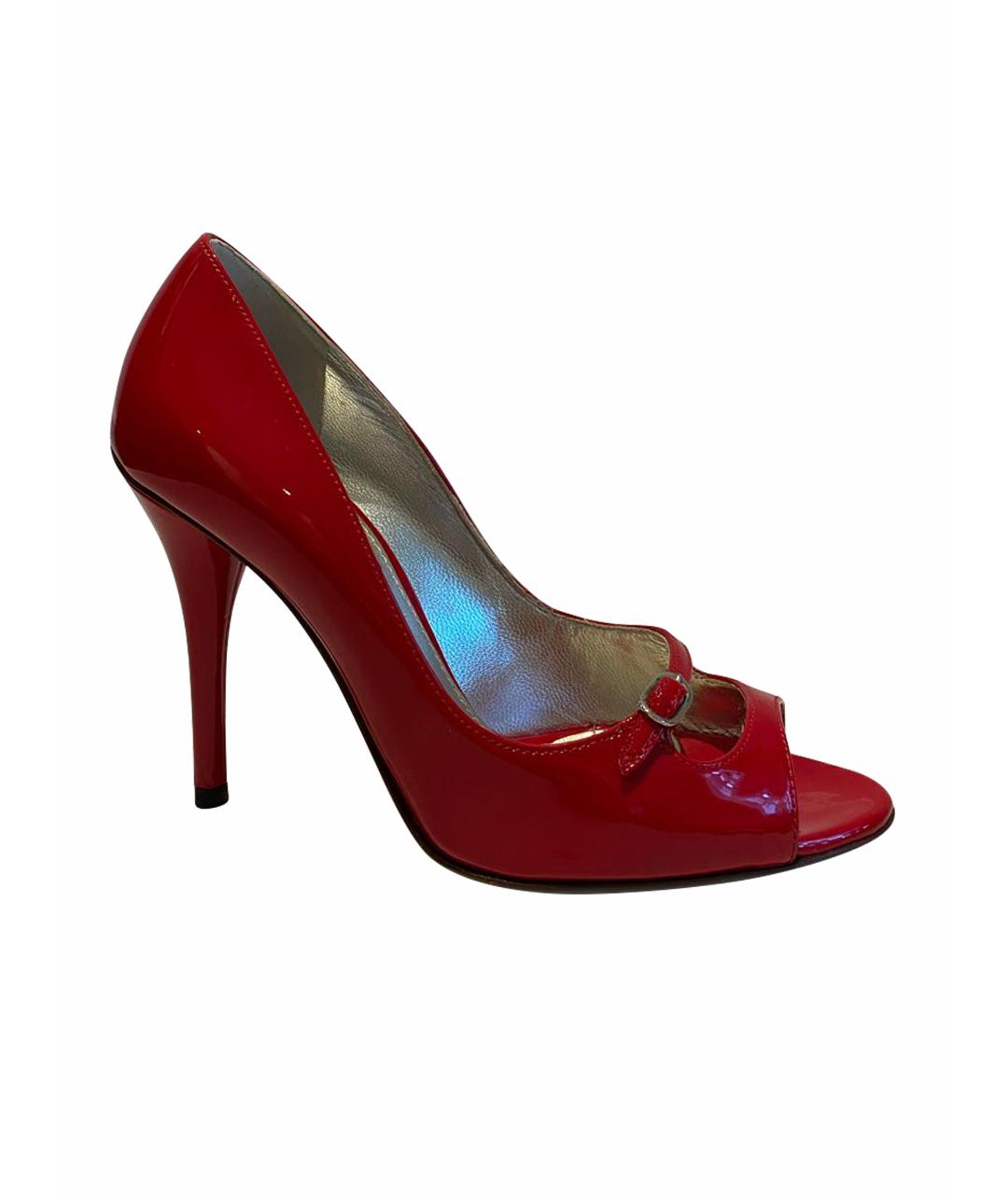 DOLCE & GABBANA VINTAGE Красные туфли из лакированной кожи, фото 1