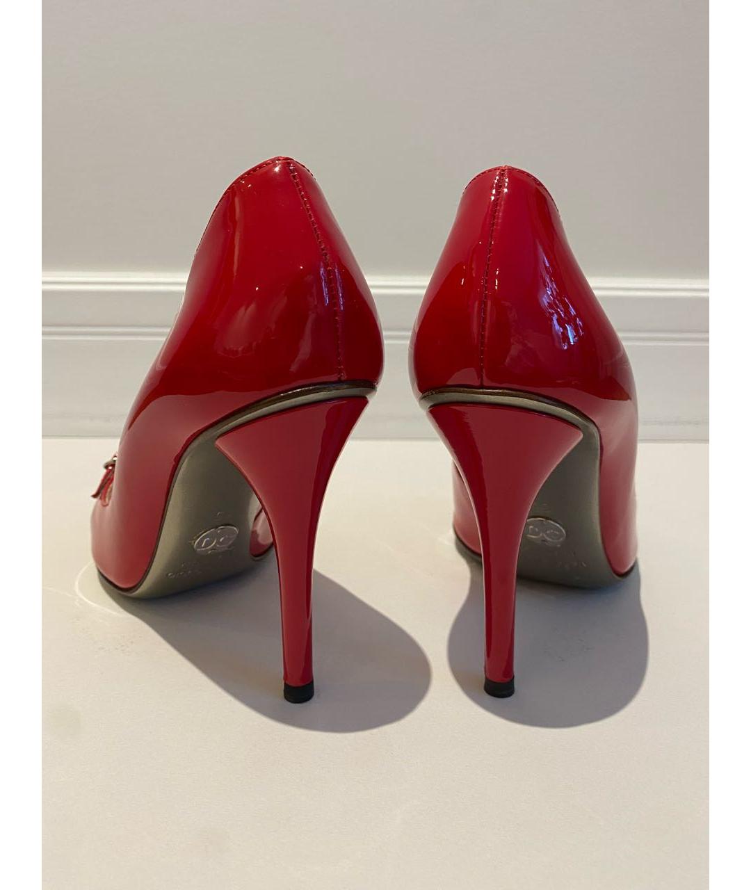 DOLCE & GABBANA VINTAGE Красные туфли из лакированной кожи, фото 4