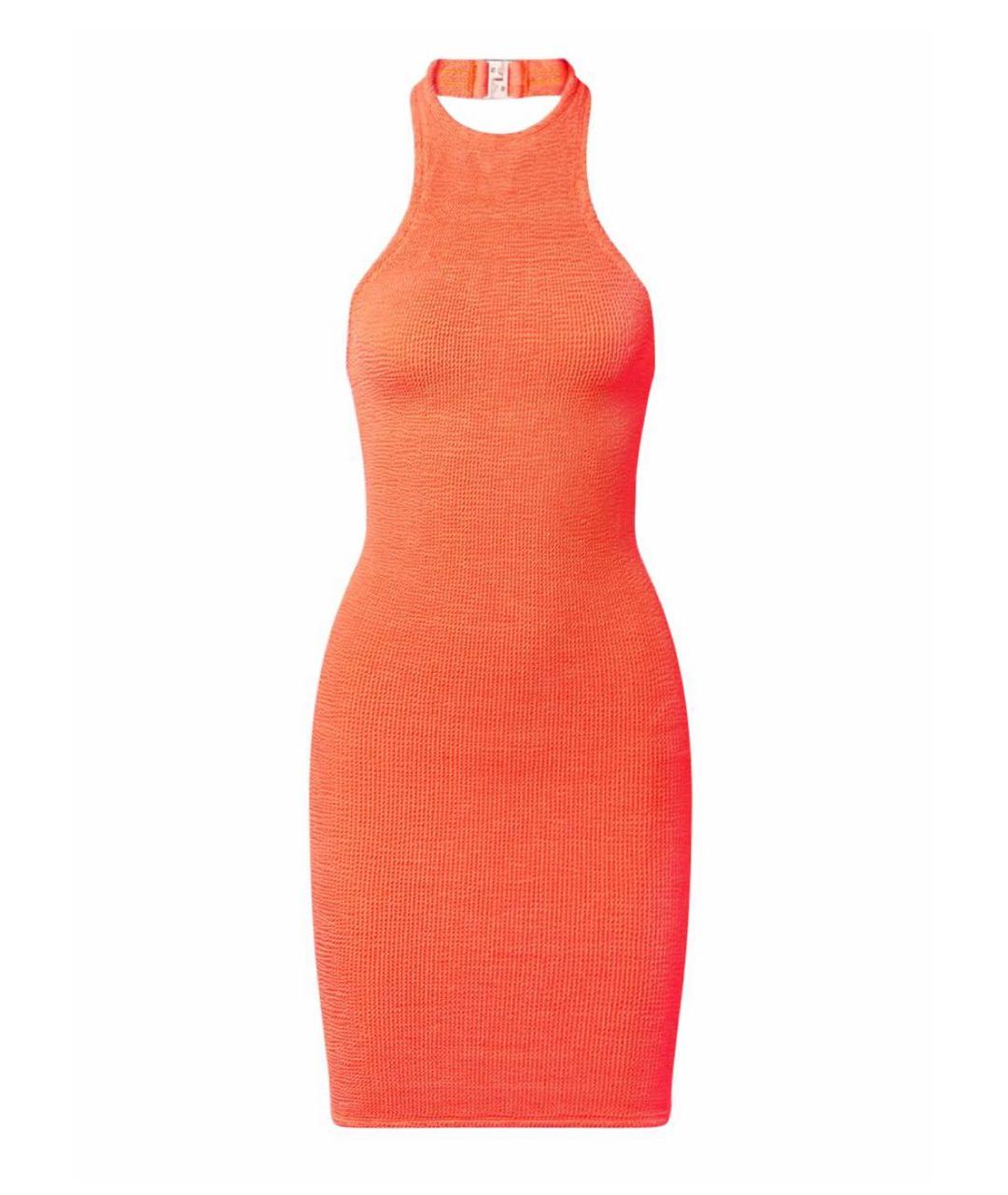 HUNZA G Оранжевое синтетическое платье, фото 1