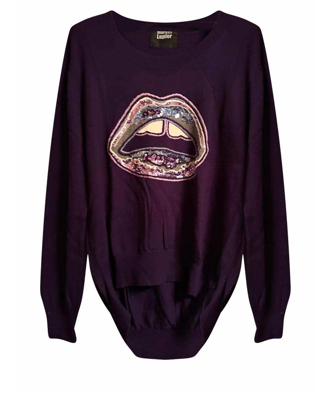 MARKUS LUPFER Фиолетовый шерстяной джемпер / свитер, фото 1