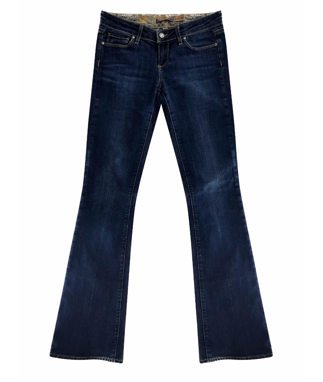 PAIGE Синие хлопко-полиэстеровые джинсы клеш, фото 1