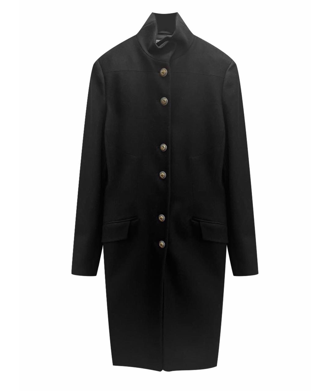 VERSACE COLLECTION Черное шерстяное пальто, фото 1