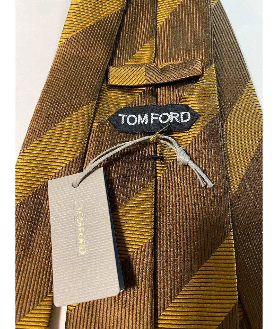 TOM FORD Горчичный шелковый галстук, фото 4