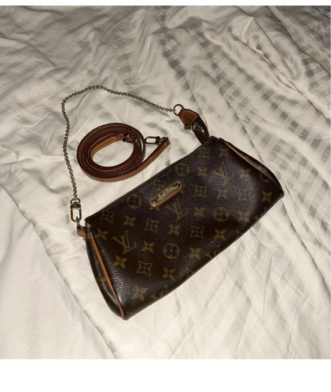 LOUIS VUITTON Коричневая кожаная сумка через плечо, фото 3