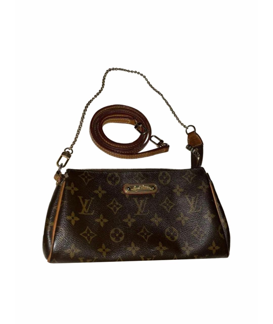 LOUIS VUITTON Коричневая кожаная сумка через плечо, фото 1