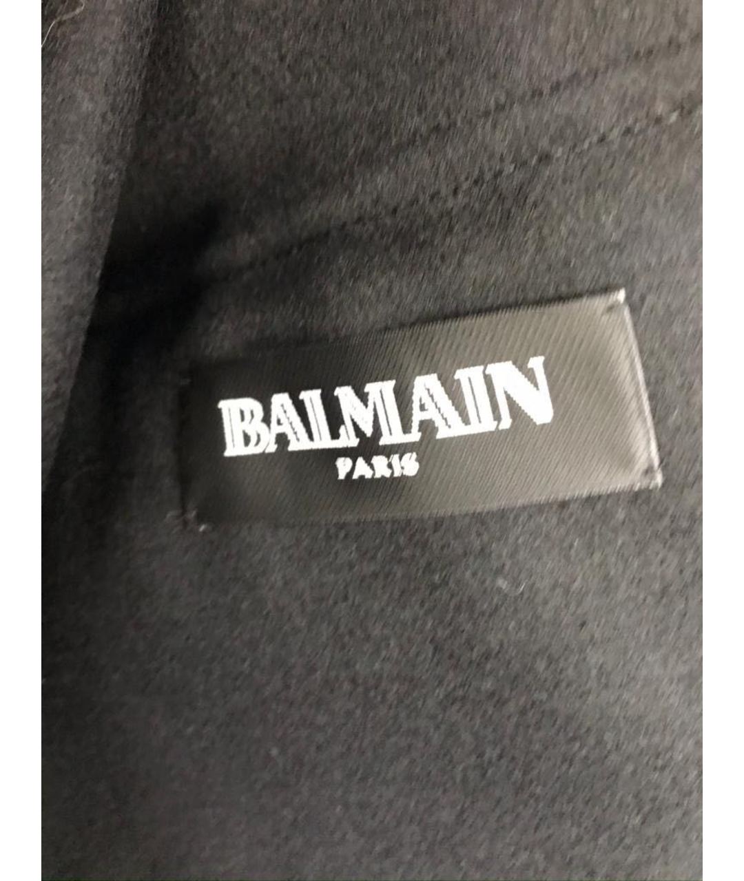 BALMAIN Черное пальто, фото 4