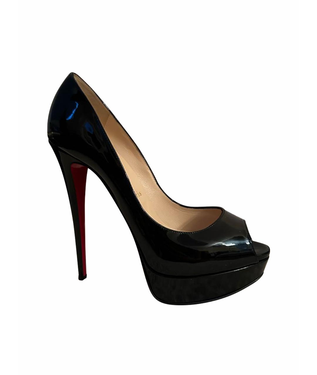 CHRISTIAN LOUBOUTIN Черные туфли из лакированной кожи, фото 1