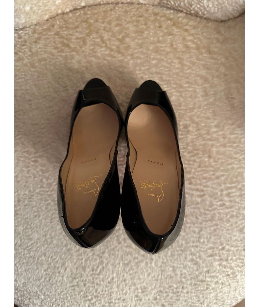 CHRISTIAN LOUBOUTIN Черные туфли из лакированной кожи, фото 3