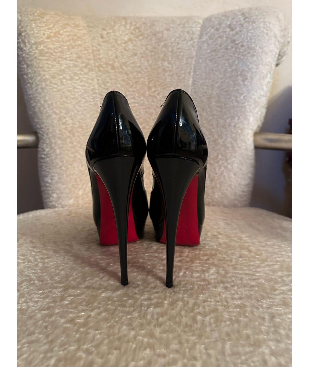 CHRISTIAN LOUBOUTIN Черные туфли из лакированной кожи, фото 4