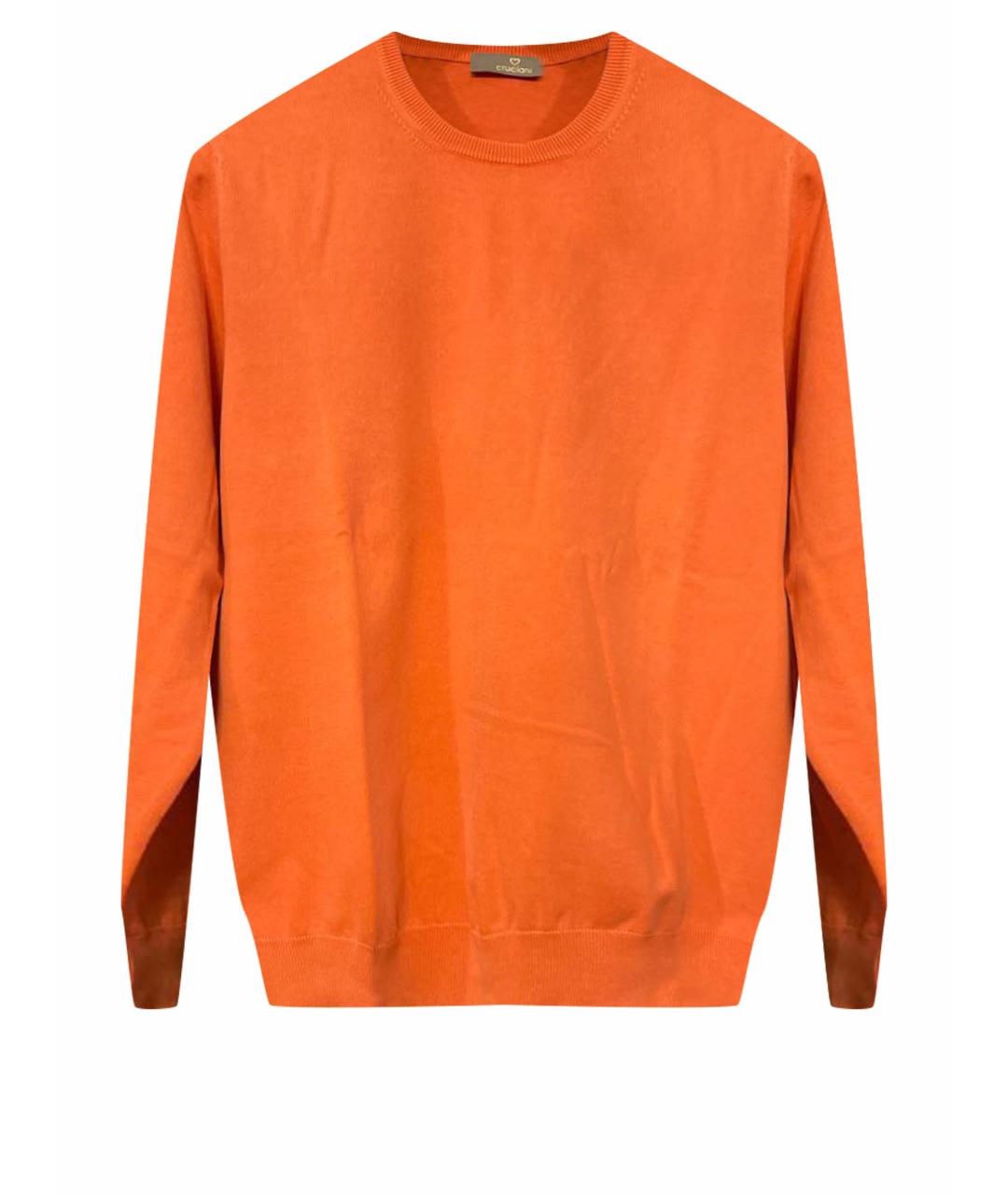 CRUCIANI Оранжевый хлопковый джемпер / свитер, фото 1