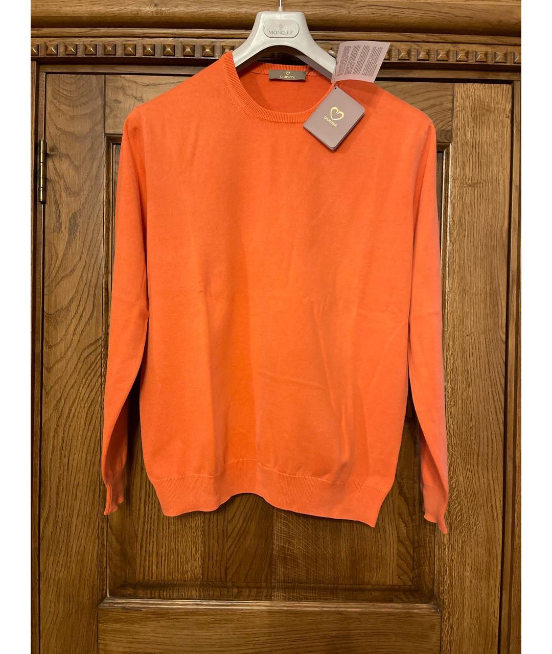 CRUCIANI Оранжевый хлопковый джемпер / свитер, фото 5