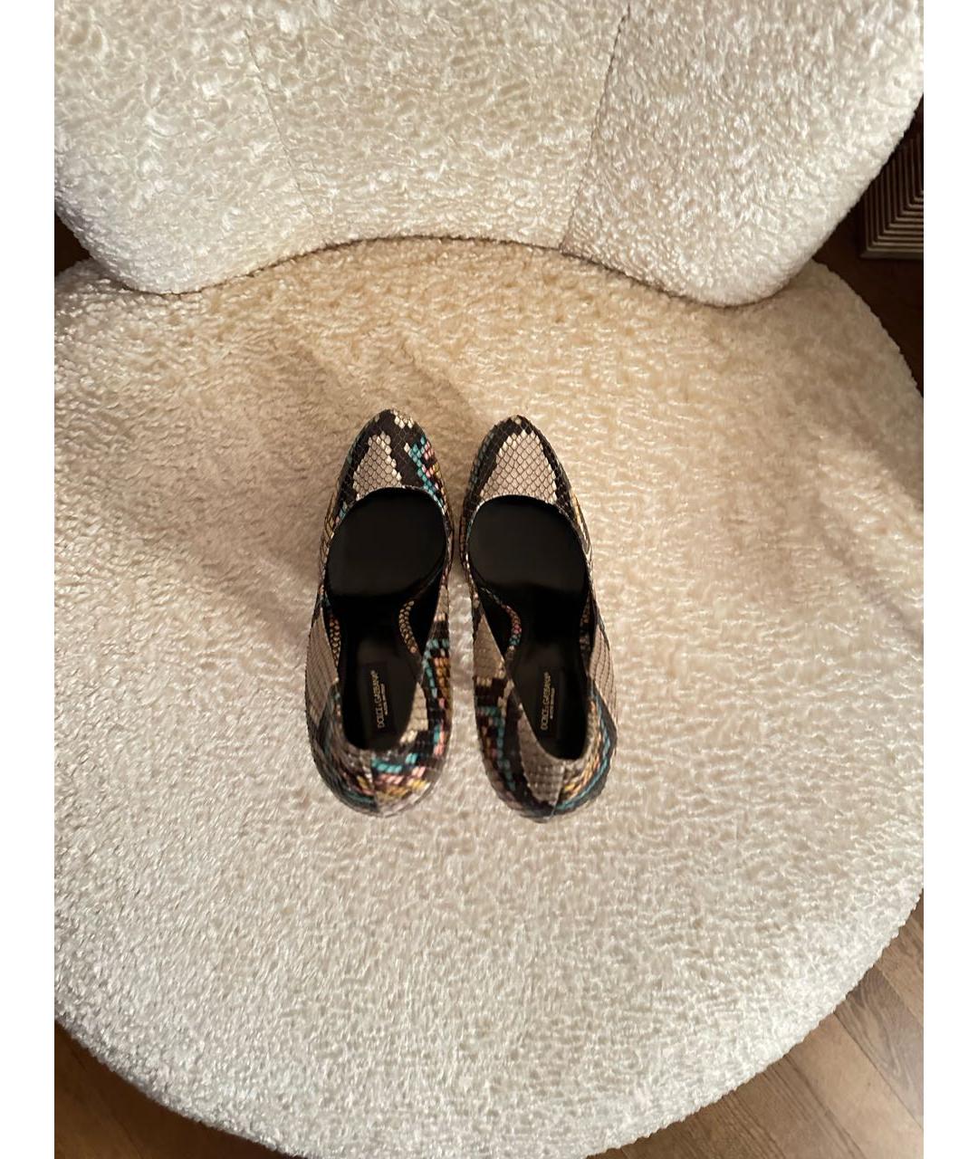DOLCE&GABBANA Мульти туфли из экзотической кожи, фото 3