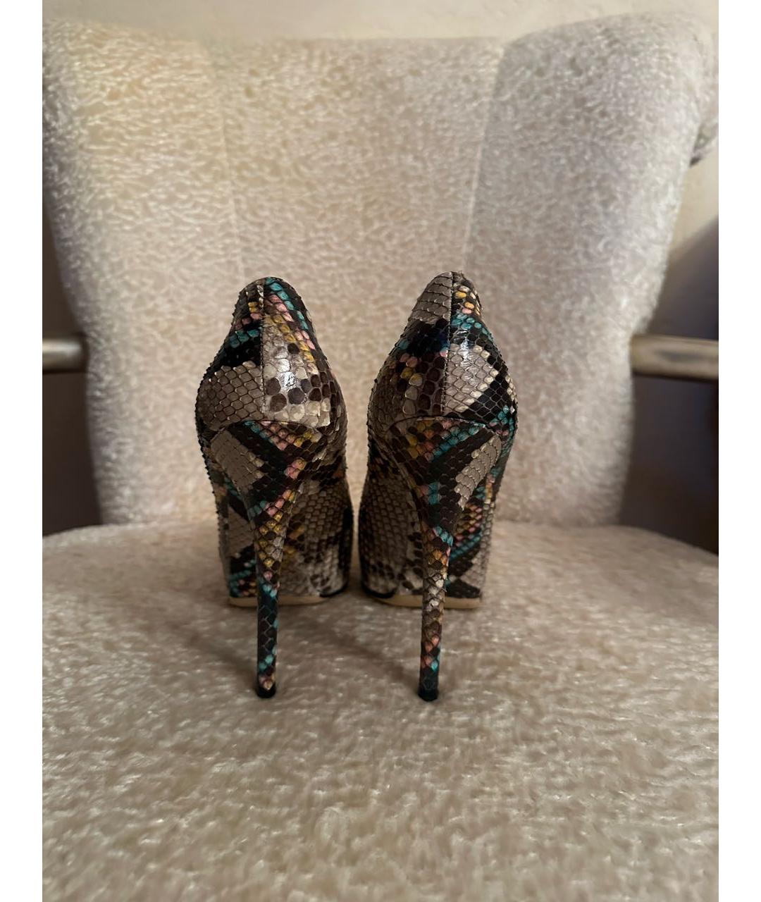 DOLCE&GABBANA Мульти туфли из экзотической кожи, фото 4