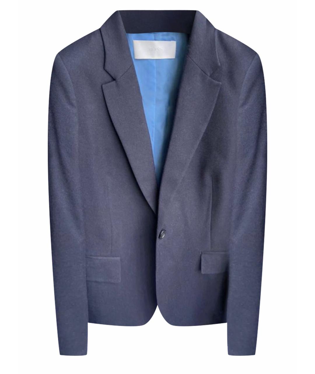 HUGO BOSS Темно-синий шерстяной жакет/пиджак, фото 1