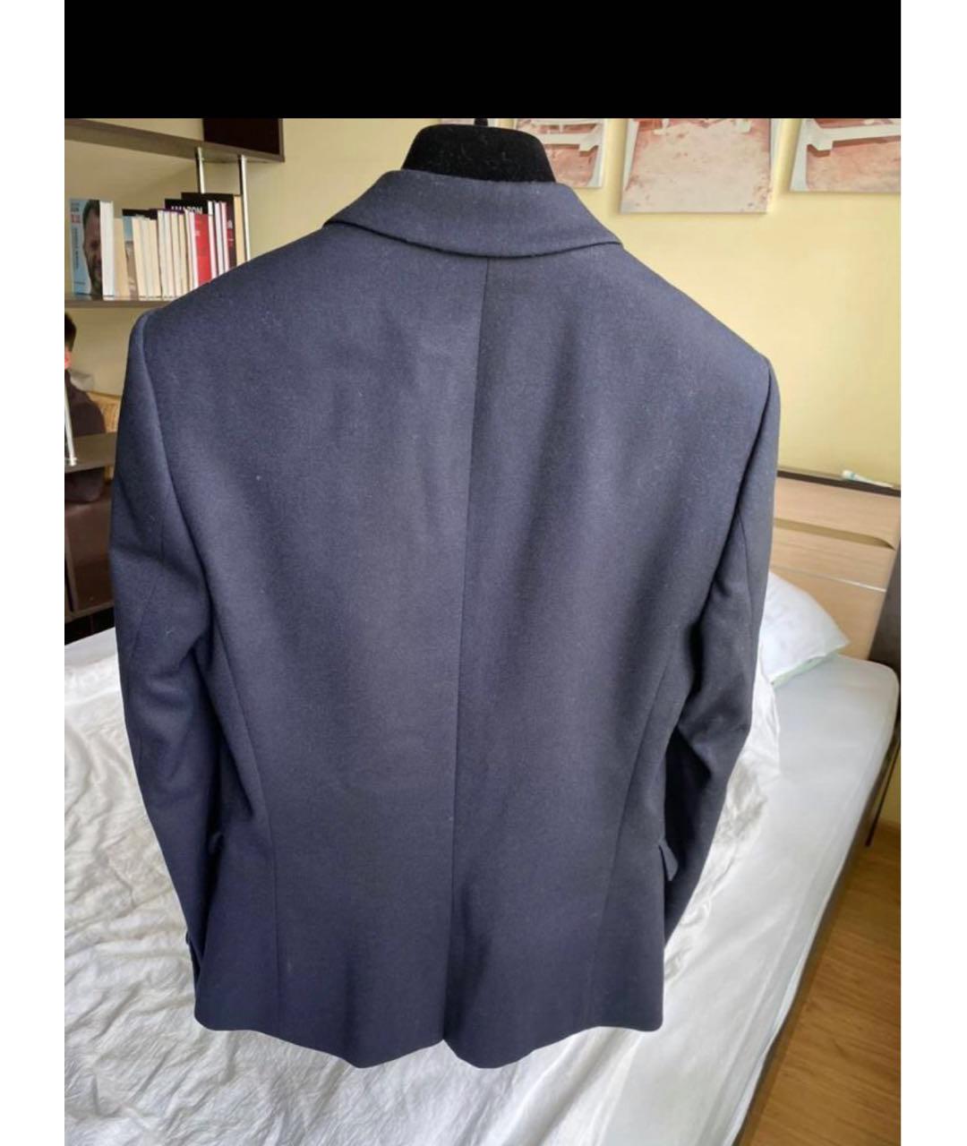 HUGO BOSS Темно-синий шерстяной жакет/пиджак, фото 2