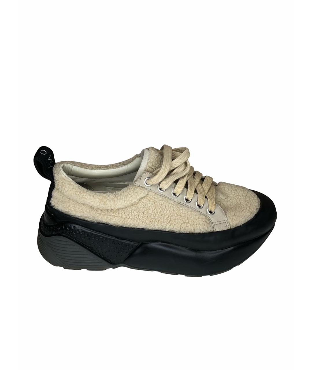 STELLA MCCARTNEY Бежевые кроссовки из искусственной кожи, фото 1
