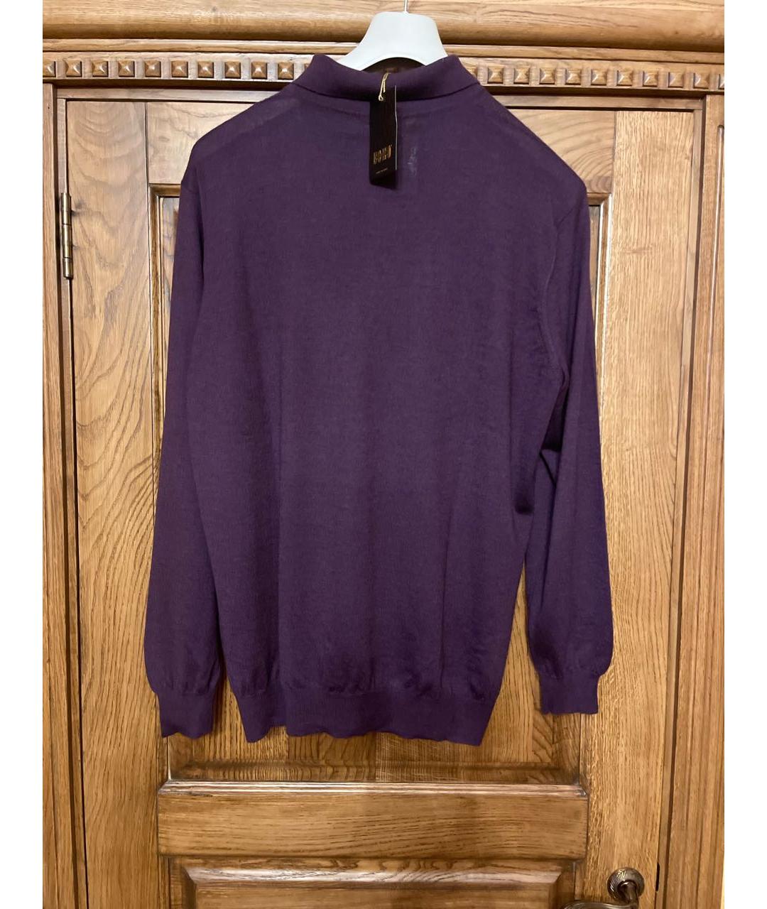 UOMO COLLEZIONI Фиолетовый кашемировый джемпер / свитер, фото 2