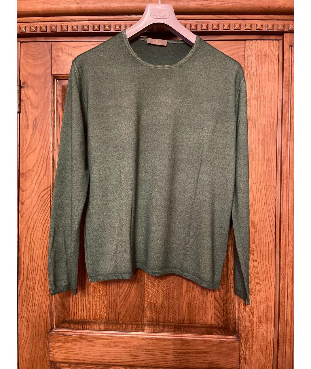 CRUCIANI Зеленый шерстяной джемпер / свитер, фото 5