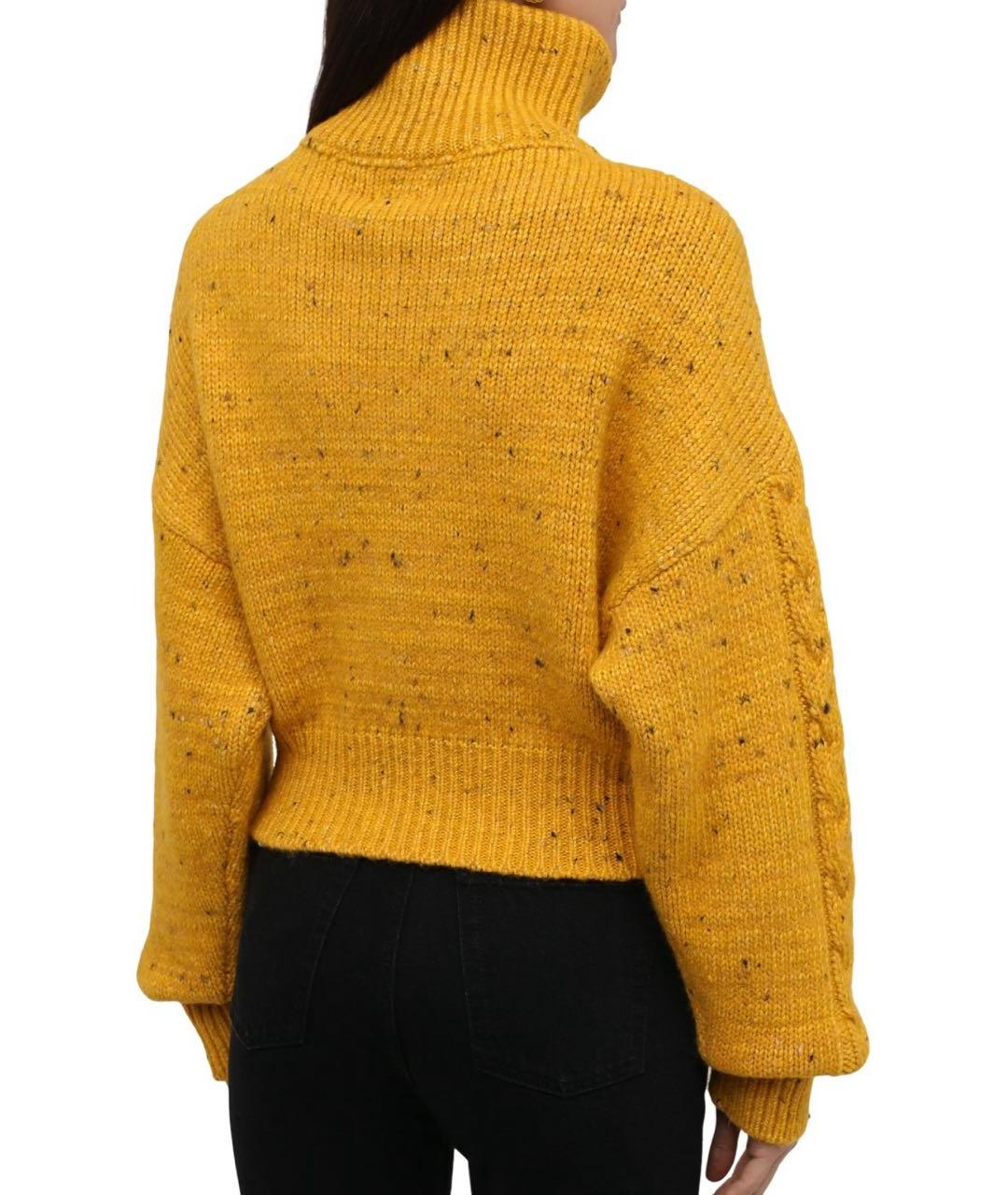 GANNI Желтый шерстяной джемпер / свитер, фото 8