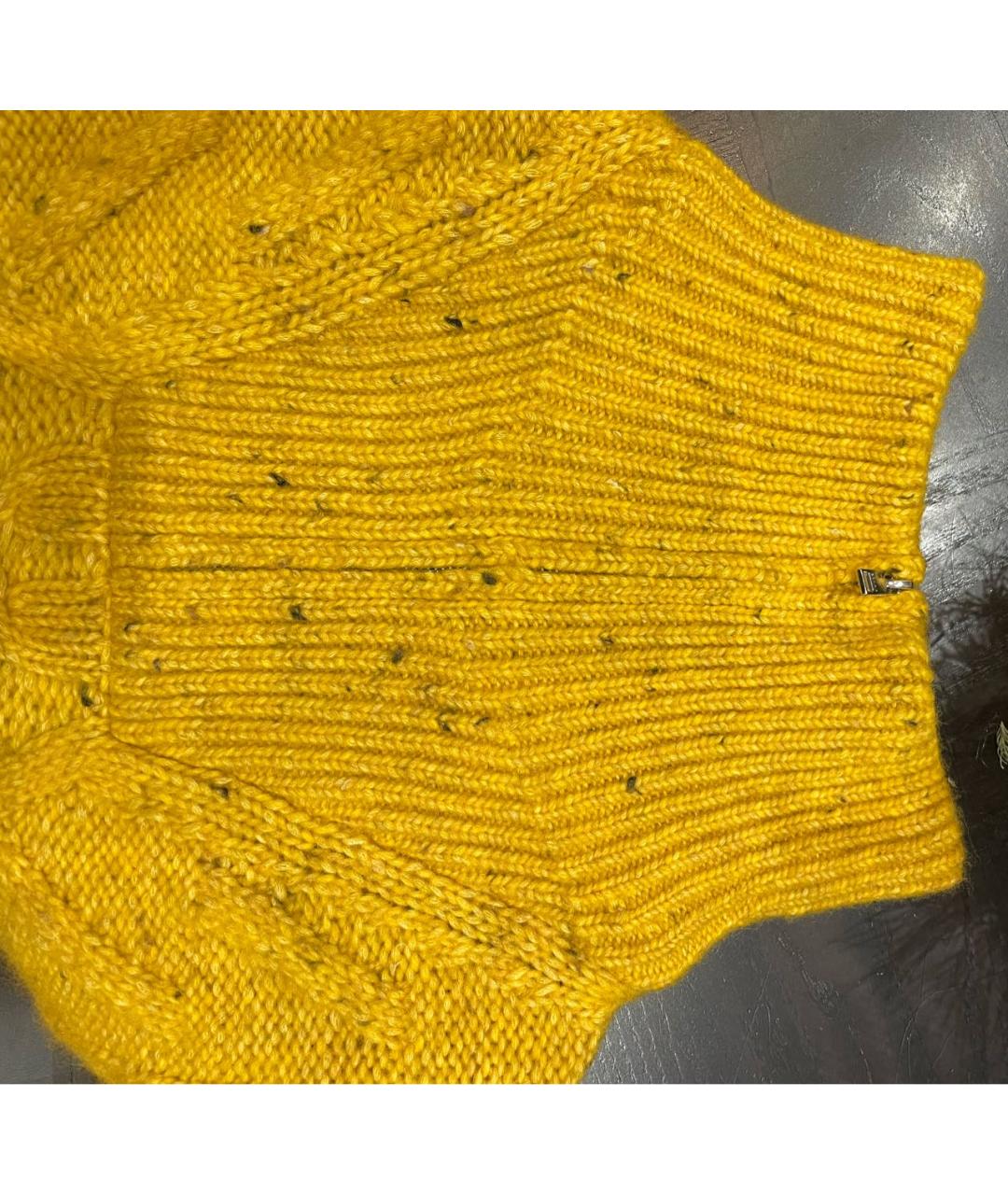 GANNI Желтый шерстяной джемпер / свитер, фото 5