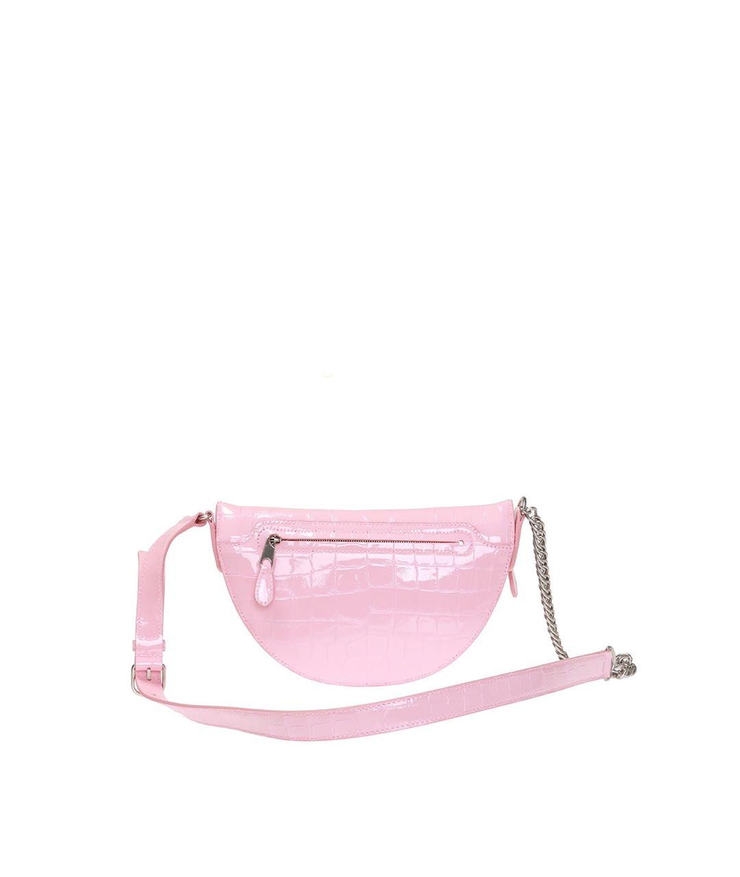 BALENCIAGA Розовая сумка через плечо из лакированной кожи, фото 3