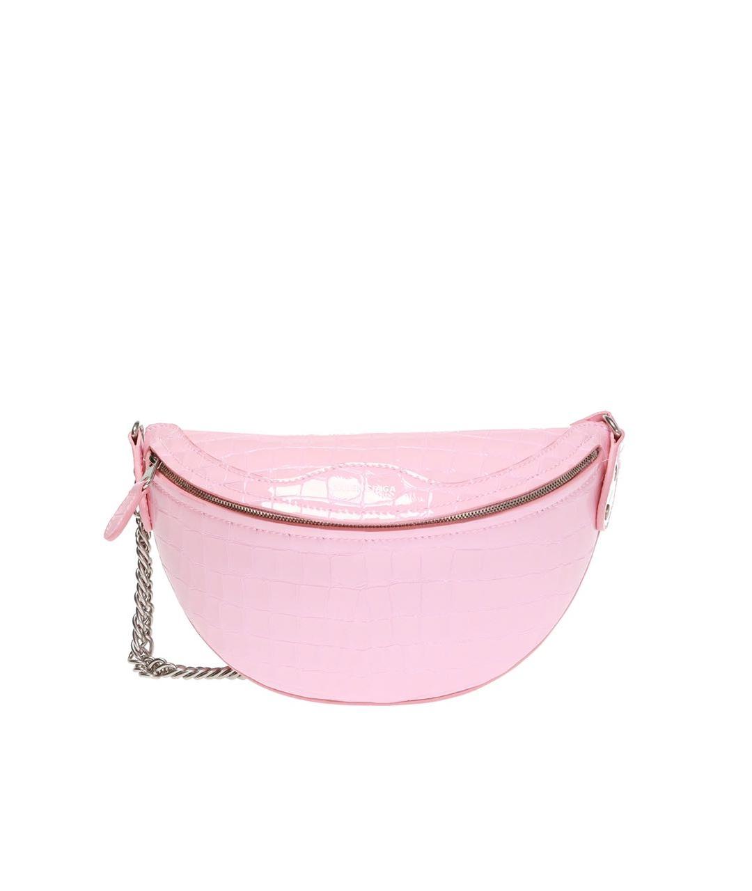 BALENCIAGA Розовая сумка через плечо из лакированной кожи, фото 2
