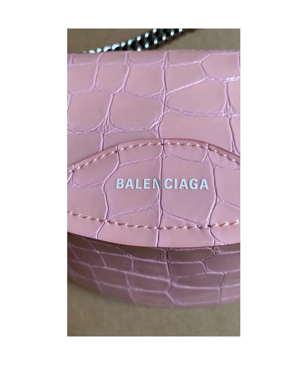 BALENCIAGA Розовая сумка через плечо из лакированной кожи, фото 8