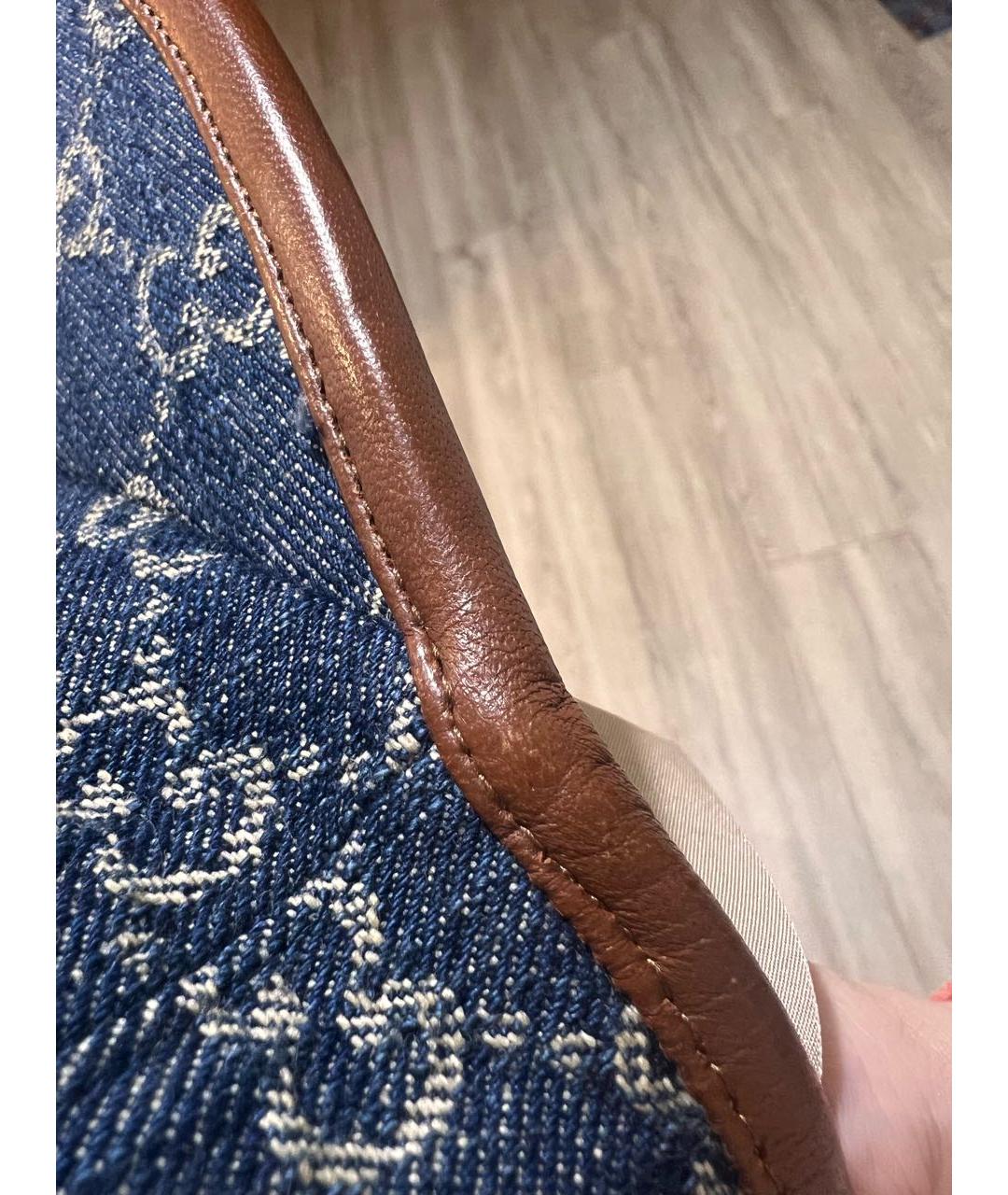 GUCCI Темно-синяя хлопковая кепка, фото 2