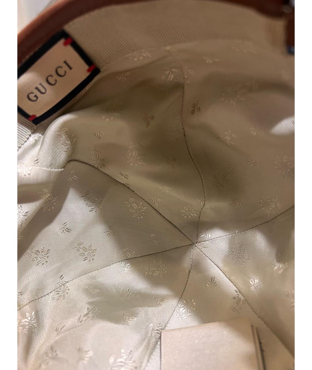 GUCCI Темно-синяя хлопковая кепка, фото 5