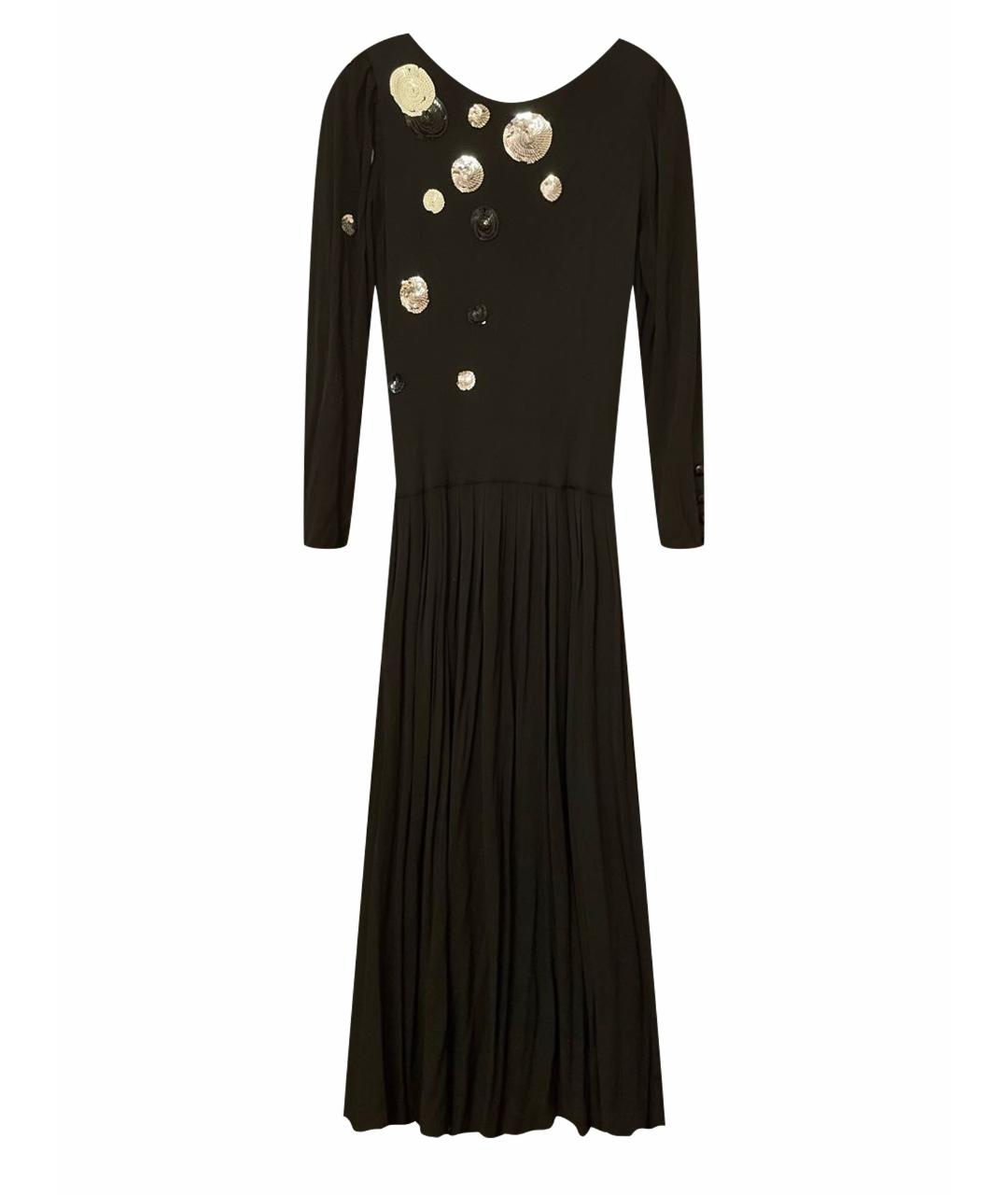 LOUIS FERAUD Черное вискозное вечернее платье, фото 1
