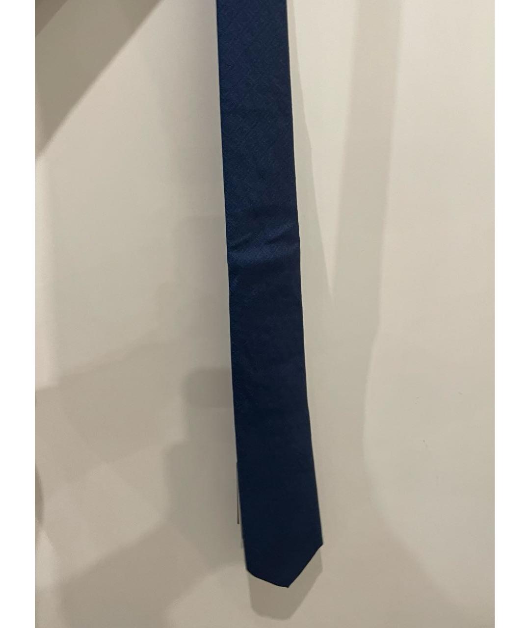FENDI Темно-синий шерстяной галстук, фото 5