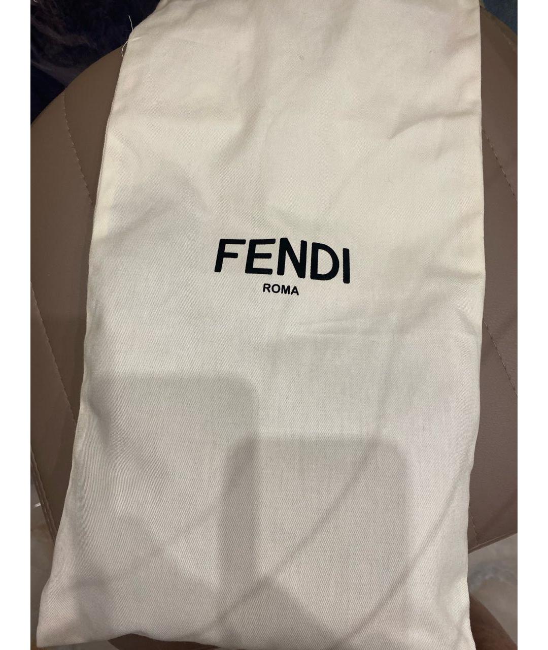 FENDI Серые шерстяные митенки, фото 5