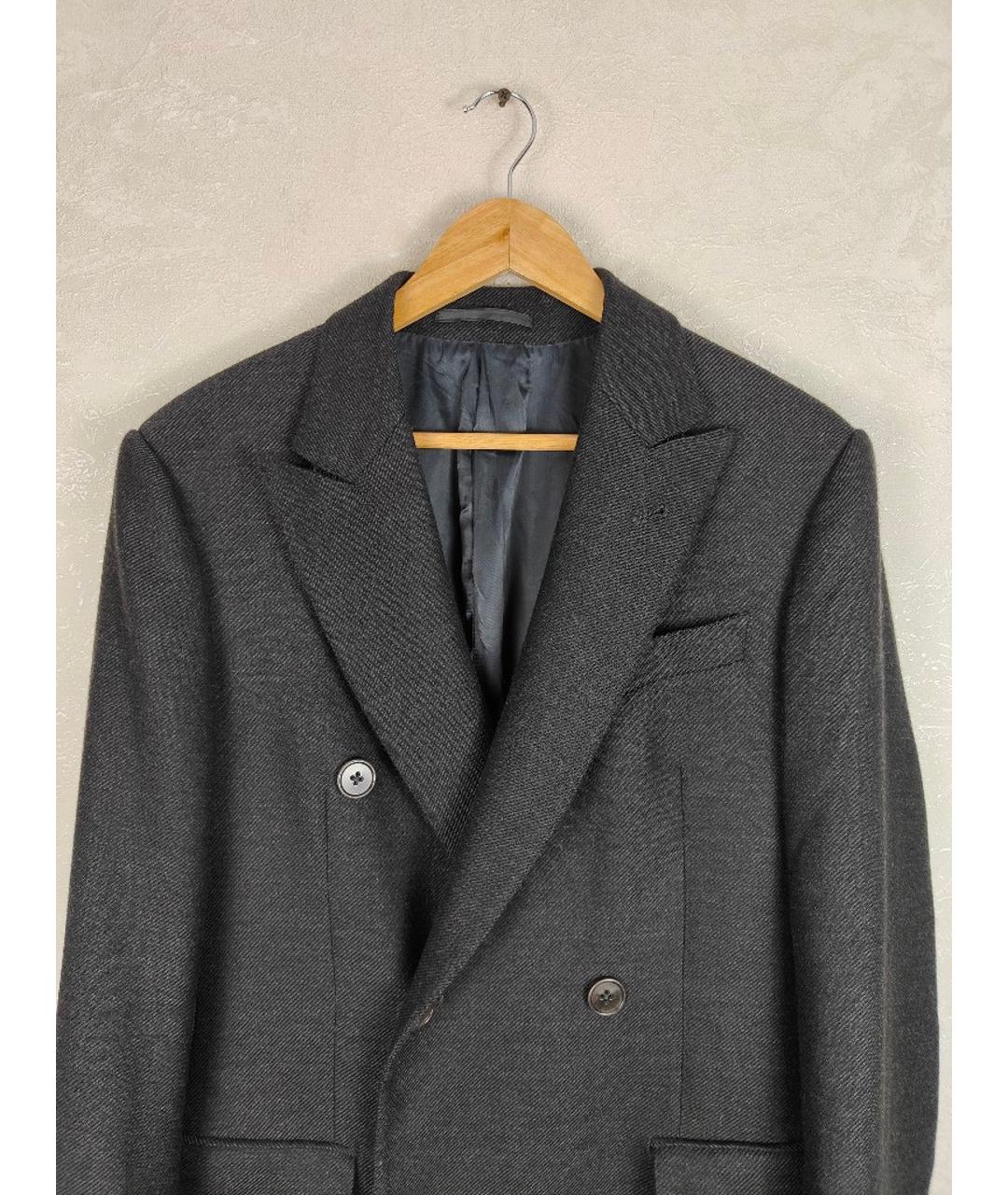 ARMANI COLLEZIONI Антрацитовое шерстяное пальто, фото 2