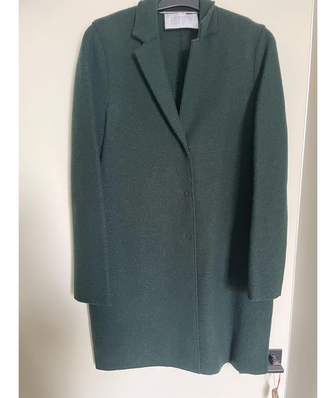 HARRIS WHARF LONDON Зеленые шерстяное пальто, фото 9