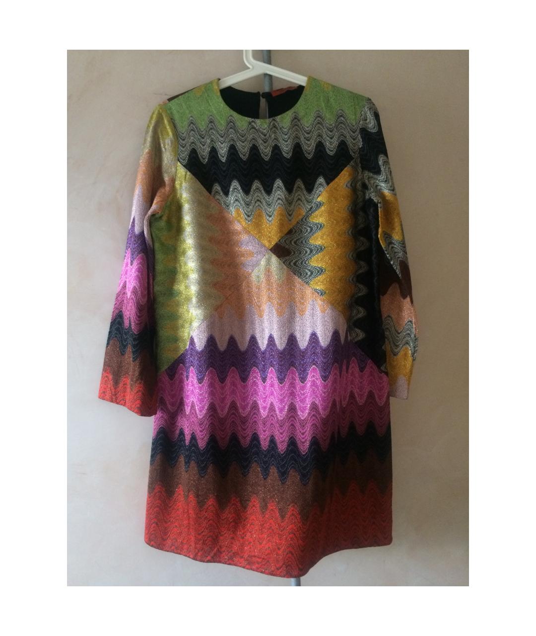 MISSONI Мульти вискозное коктейльное платье, фото 7