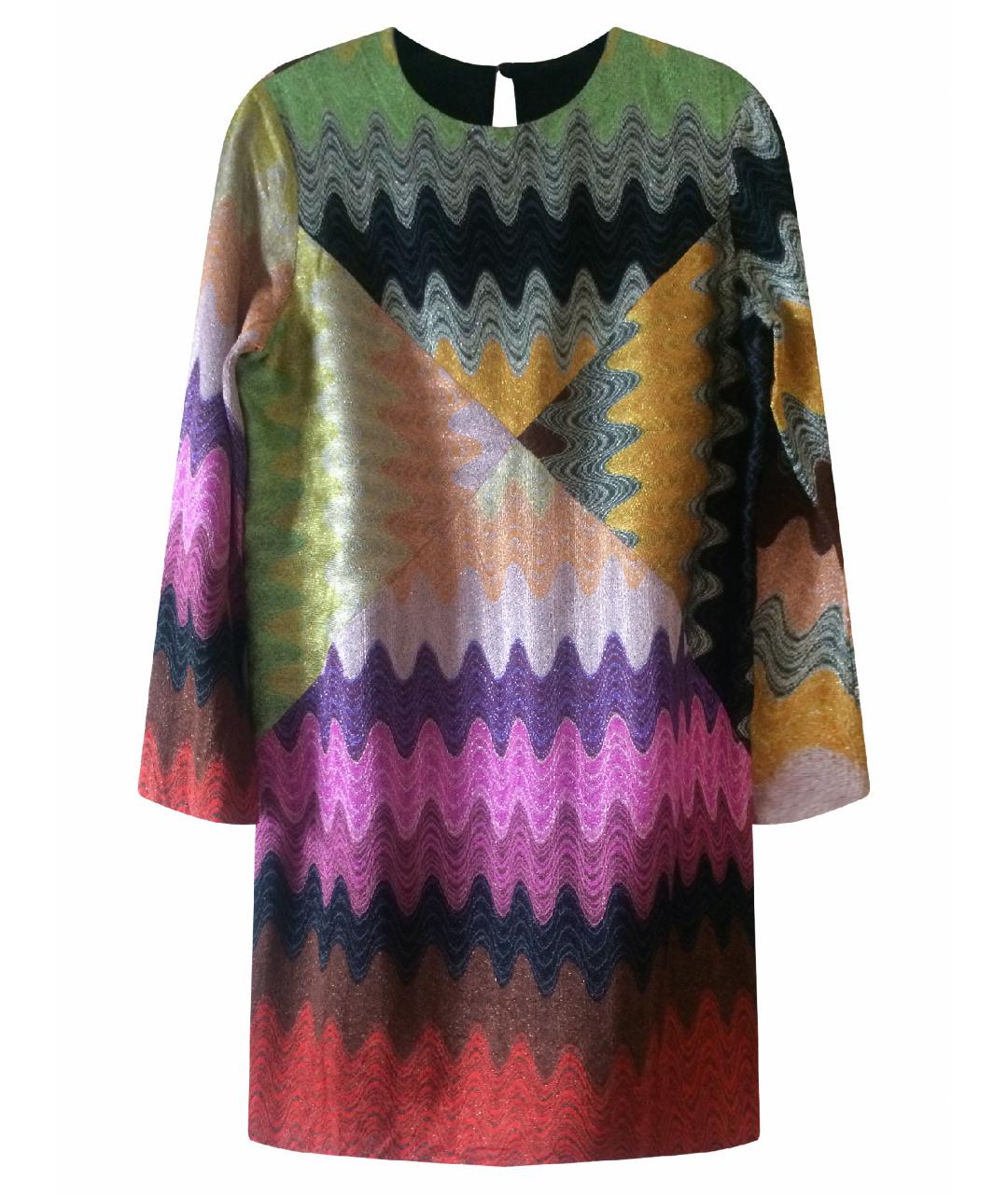 MISSONI Мульти вискозное коктейльное платье, фото 1
