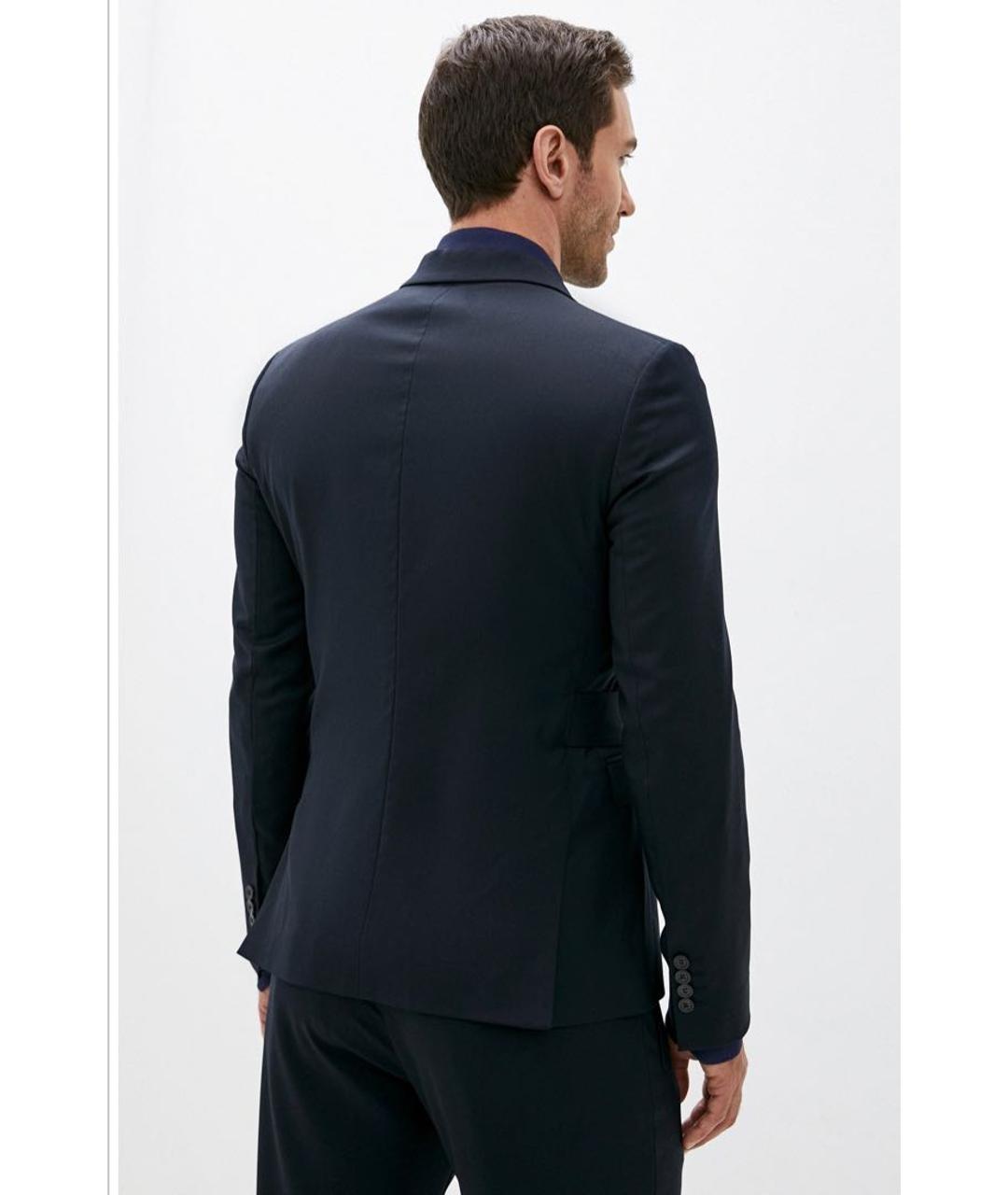 EMPORIO ARMANI Темно-синий шерстяной пиджак, фото 6
