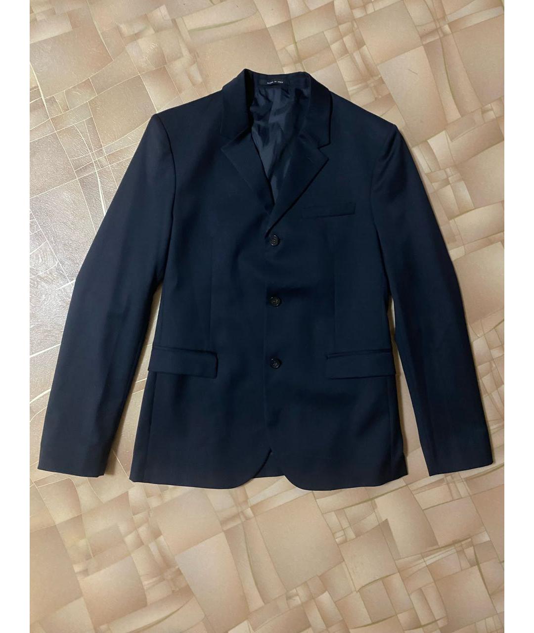 EMPORIO ARMANI Темно-синий шерстяной пиджак, фото 8