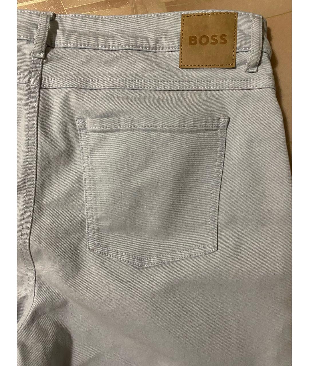 HUGO BOSS Голубые хлопко-эластановые джинсы скинни, фото 5