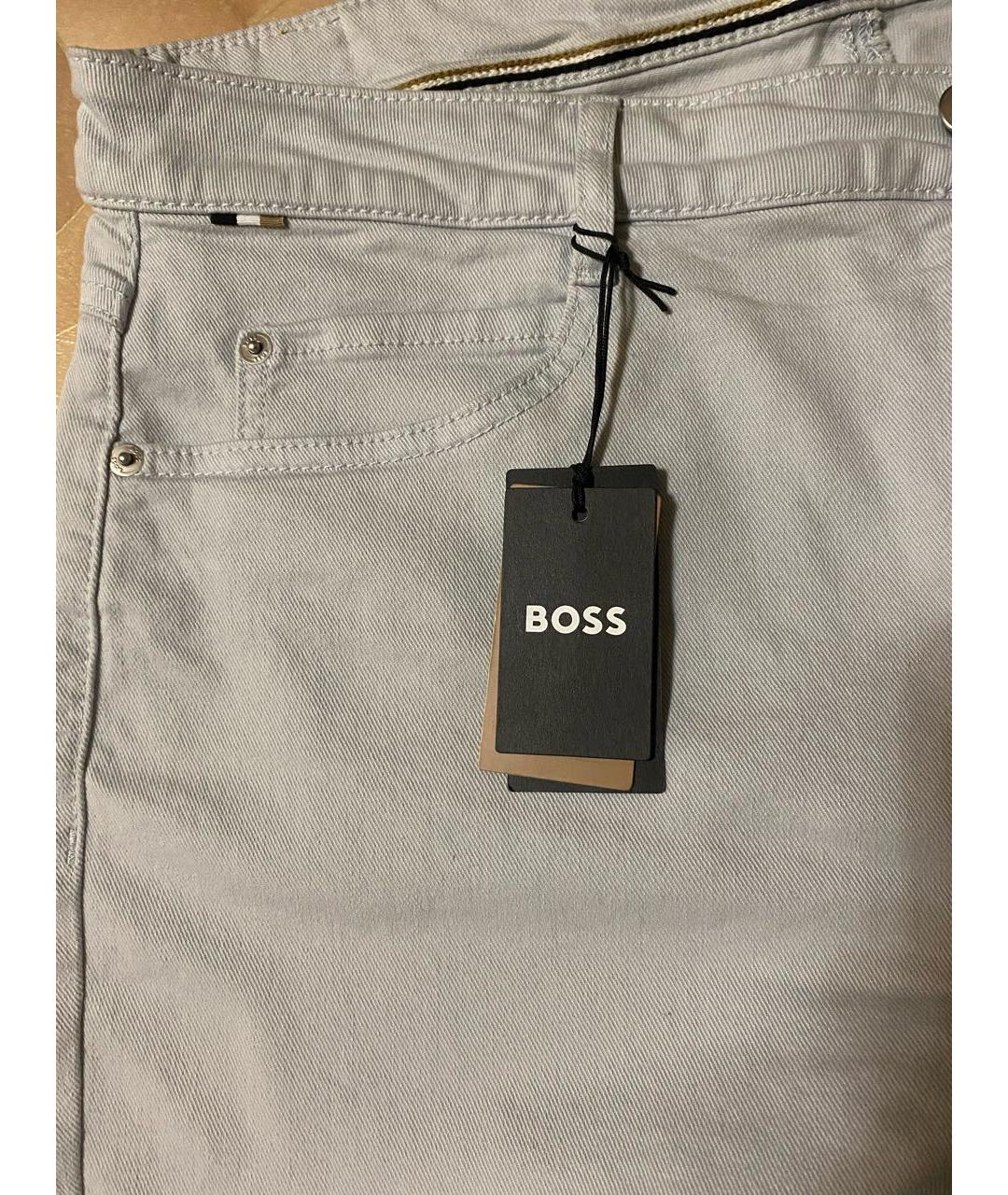 HUGO BOSS Голубые хлопко-эластановые джинсы скинни, фото 4