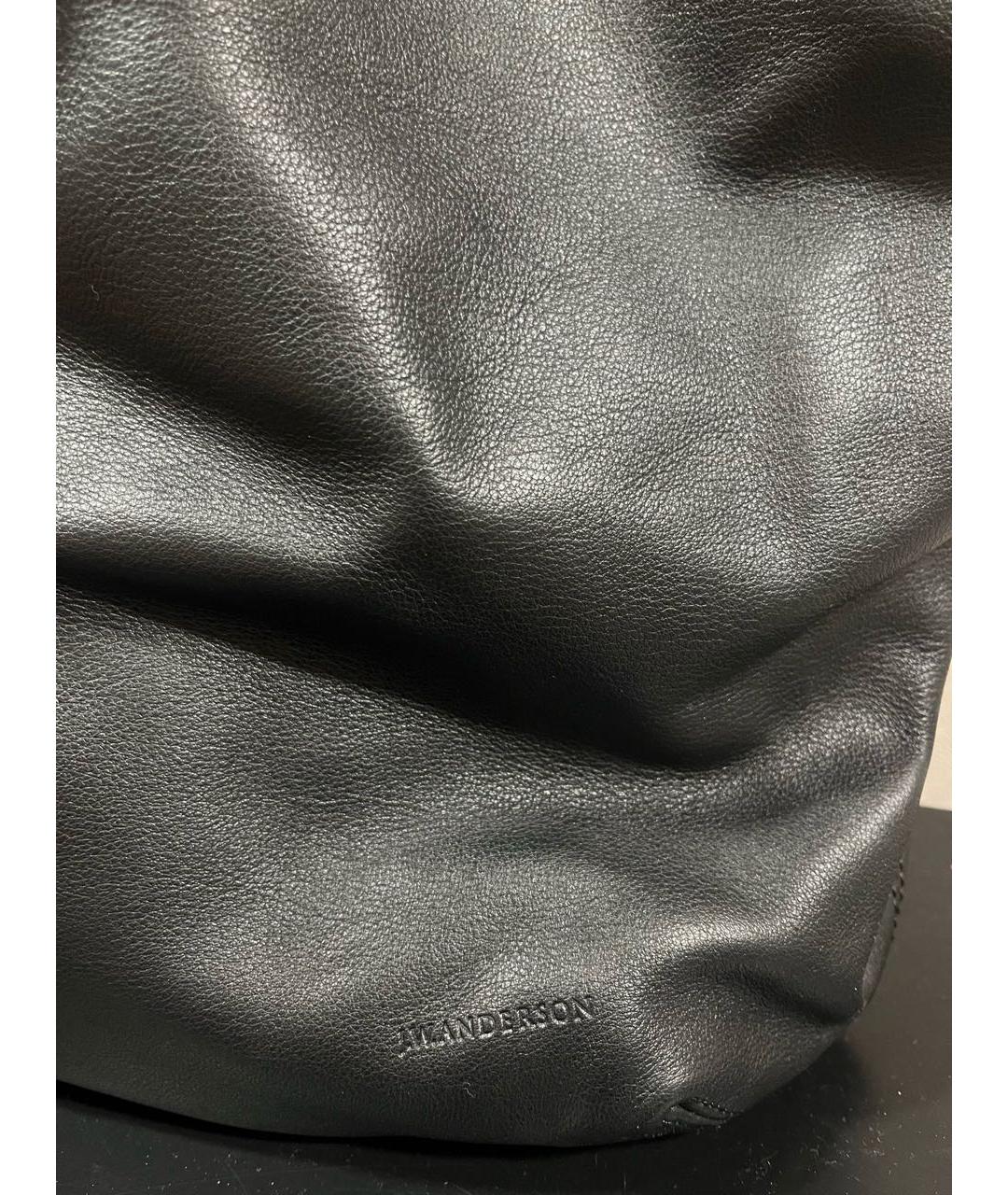 J.W.ANDERSON Черная кожаная сумка тоут, фото 2